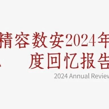 一组关键词，回顾精容数安的2024